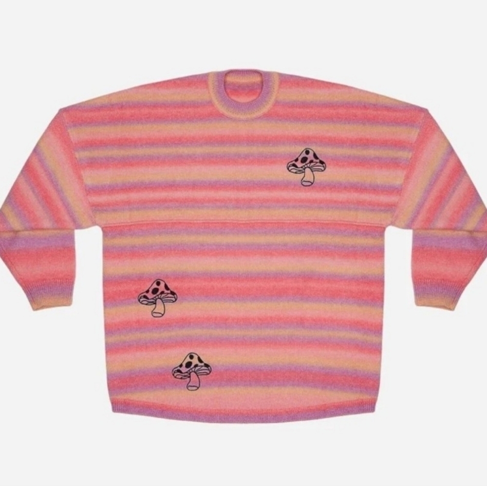 Spirit Jersey NWT Unisex Psychedelic Mushroom Knit Sweater